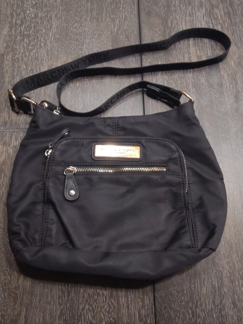 Marc New York Andrew Marc Black Nylon Crossbody Bag